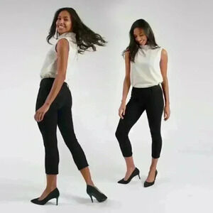 BETABRAND Classic Dress Pant Yoga Pants Crop Classic Fit Black Size XS